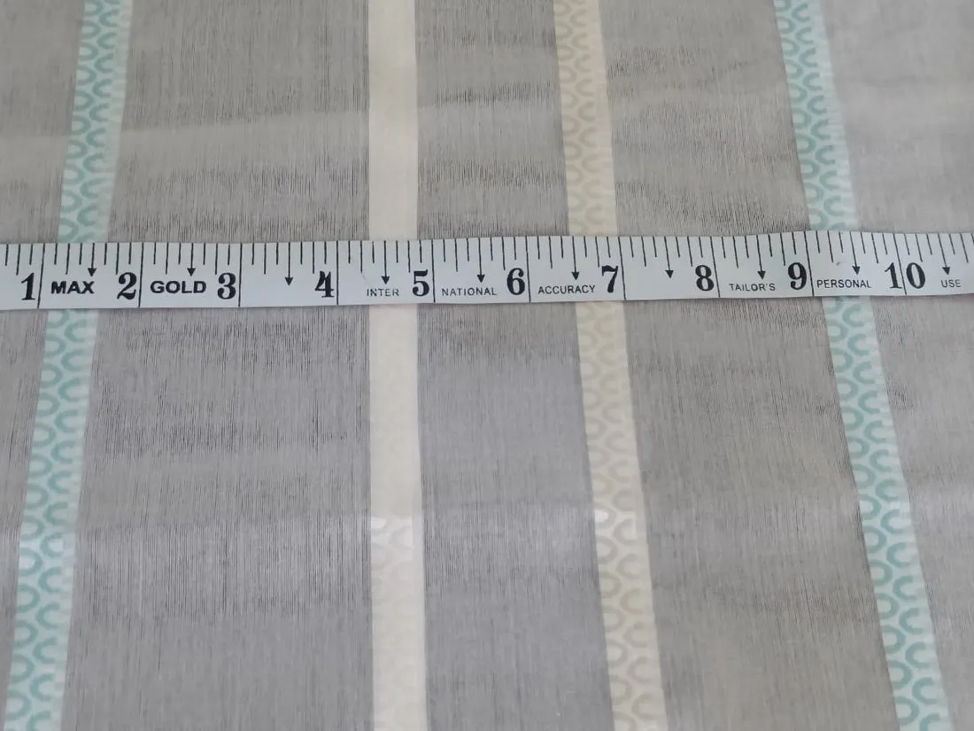 100% silk organza stripes fabric 54" wide [12130]