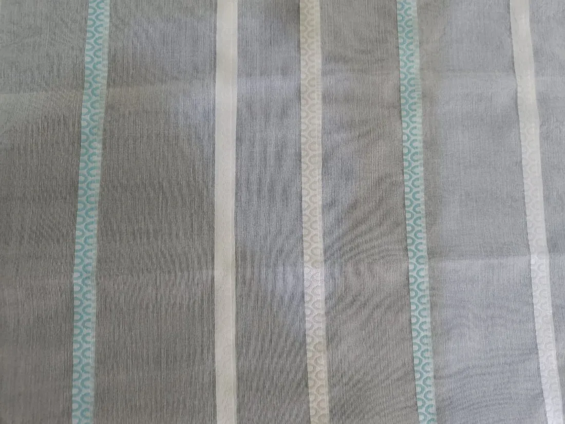 100% silk organza stripes fabric 54" wide [12130]