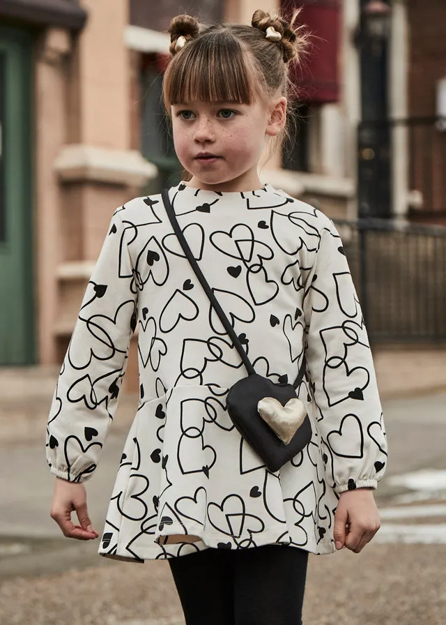 4931 Mayoral Easy Wear Heart/Star Print Dress