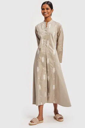A-line Embroidered Midi dress