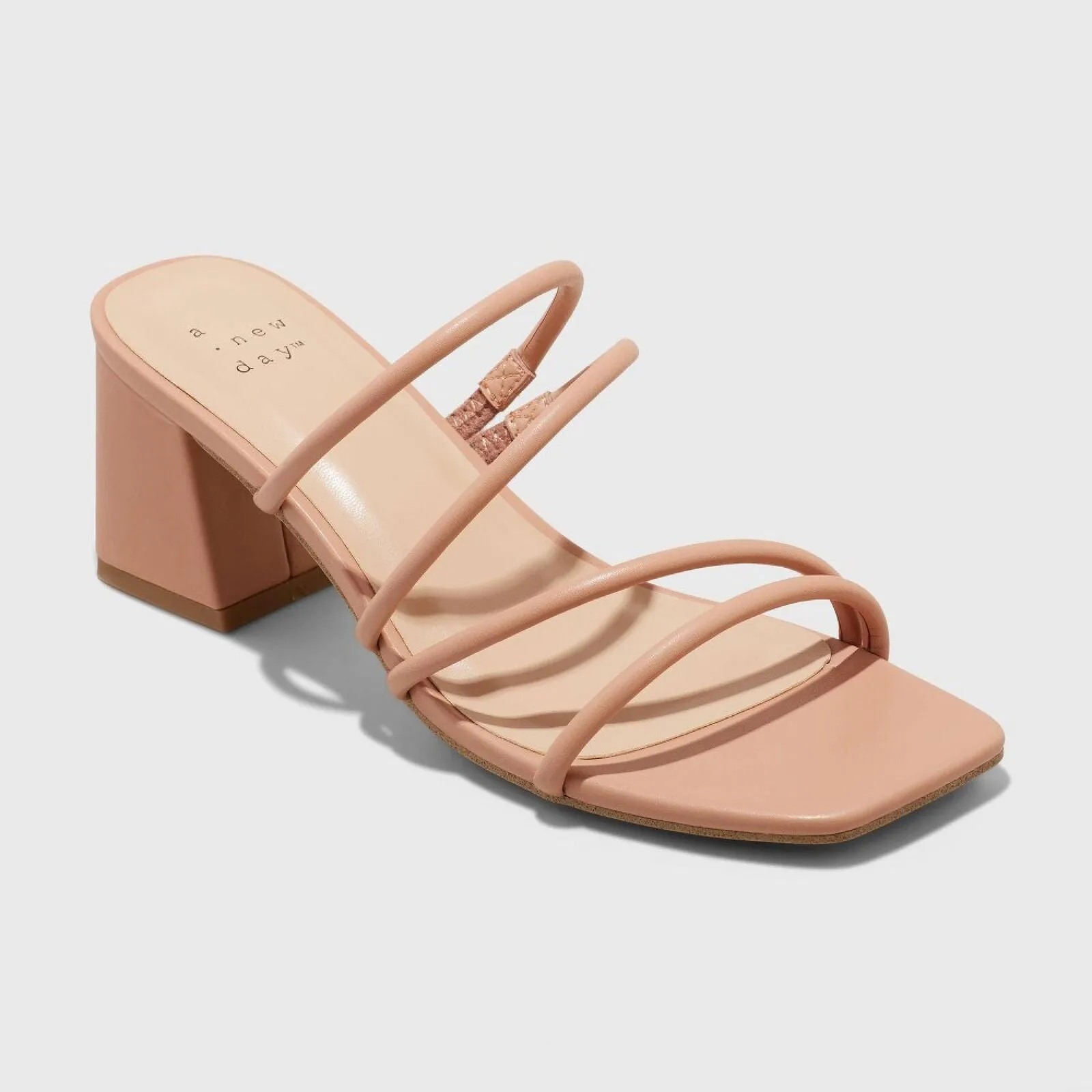 A New Day Women's Blakely Mule Heels with Memory Foam Insole Light Brown 8.5M