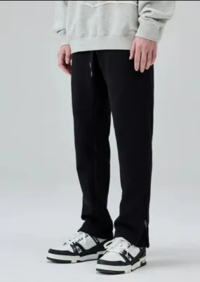 Ankle Zipper Side Slit Track Pants