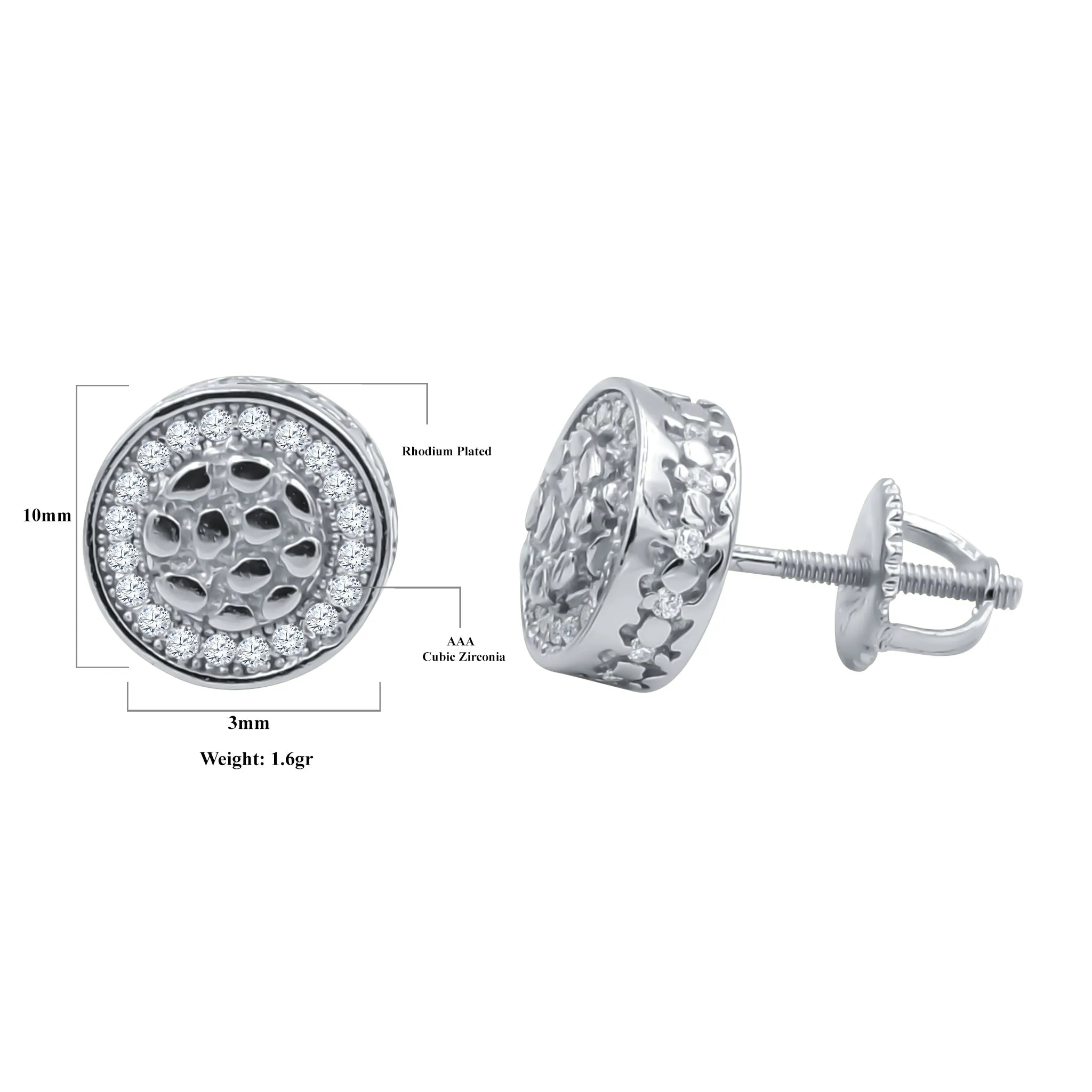 AURULENT SILVER EAR TOPS I 9217821