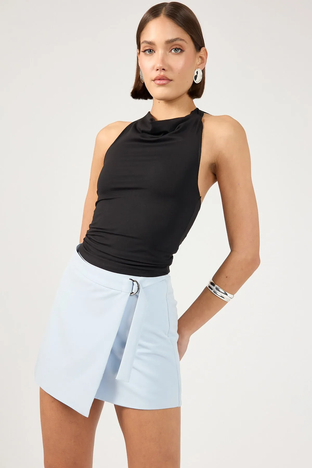 Baby Blue Buckle Up Skort