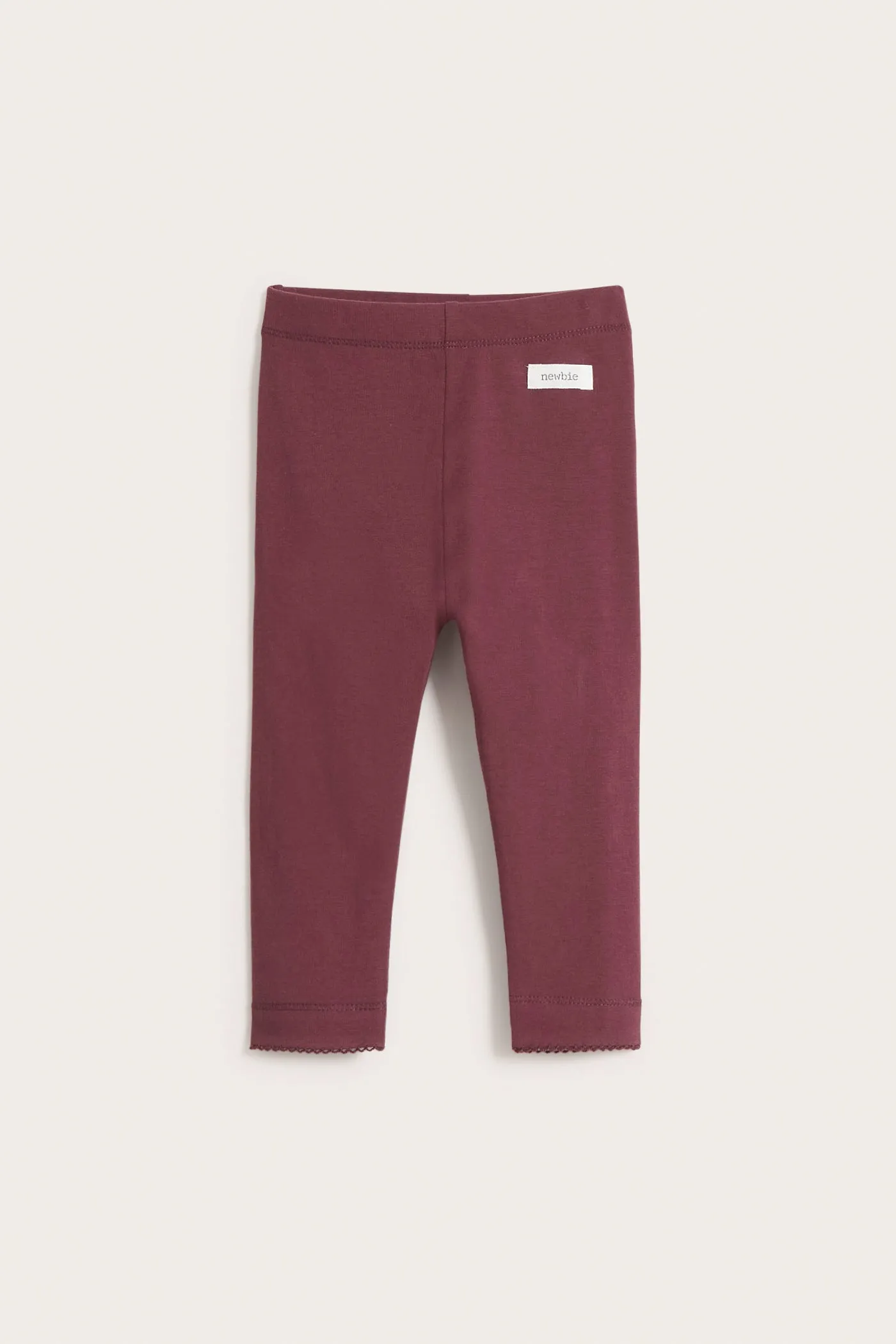 Baby burgundy leggings with ruffles