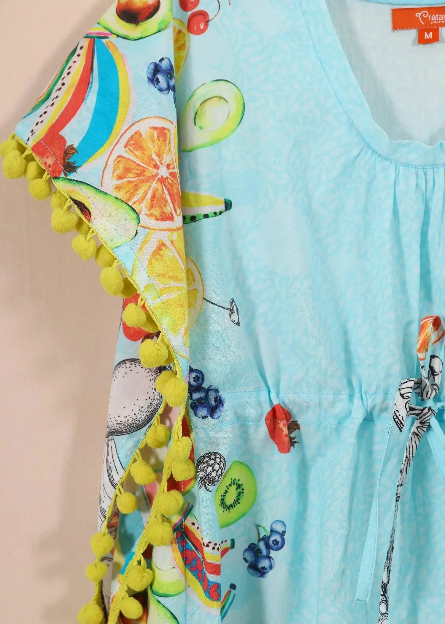 Blue Fruit Punch Girls Cotton Kaftan