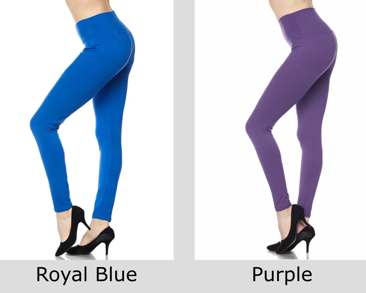 Brushed Full Length Leggings w/Wide Band
