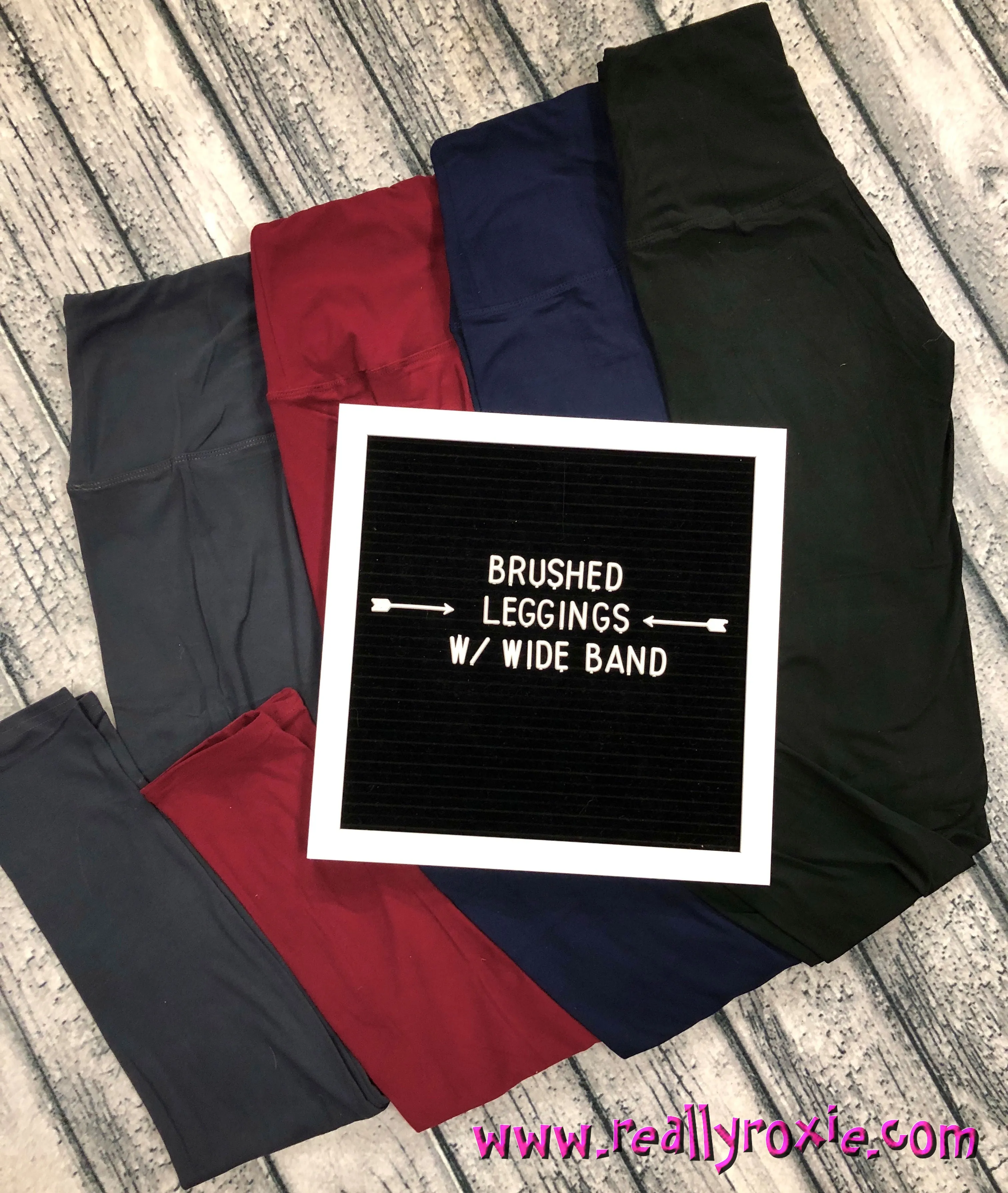Brushed Full Length Leggings w/Wide Band