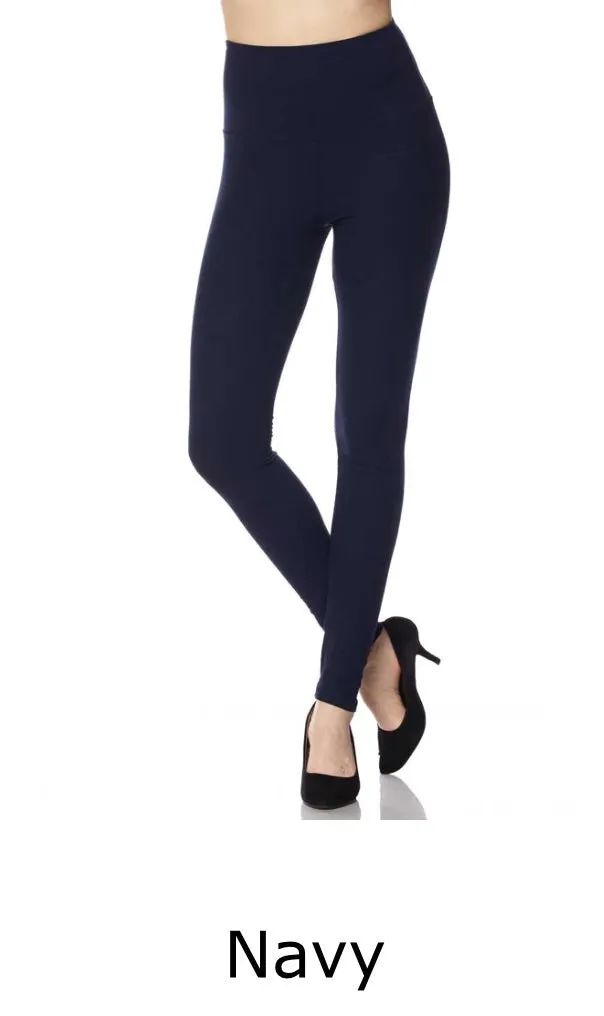 Brushed Full Length Leggings w/Wide Band