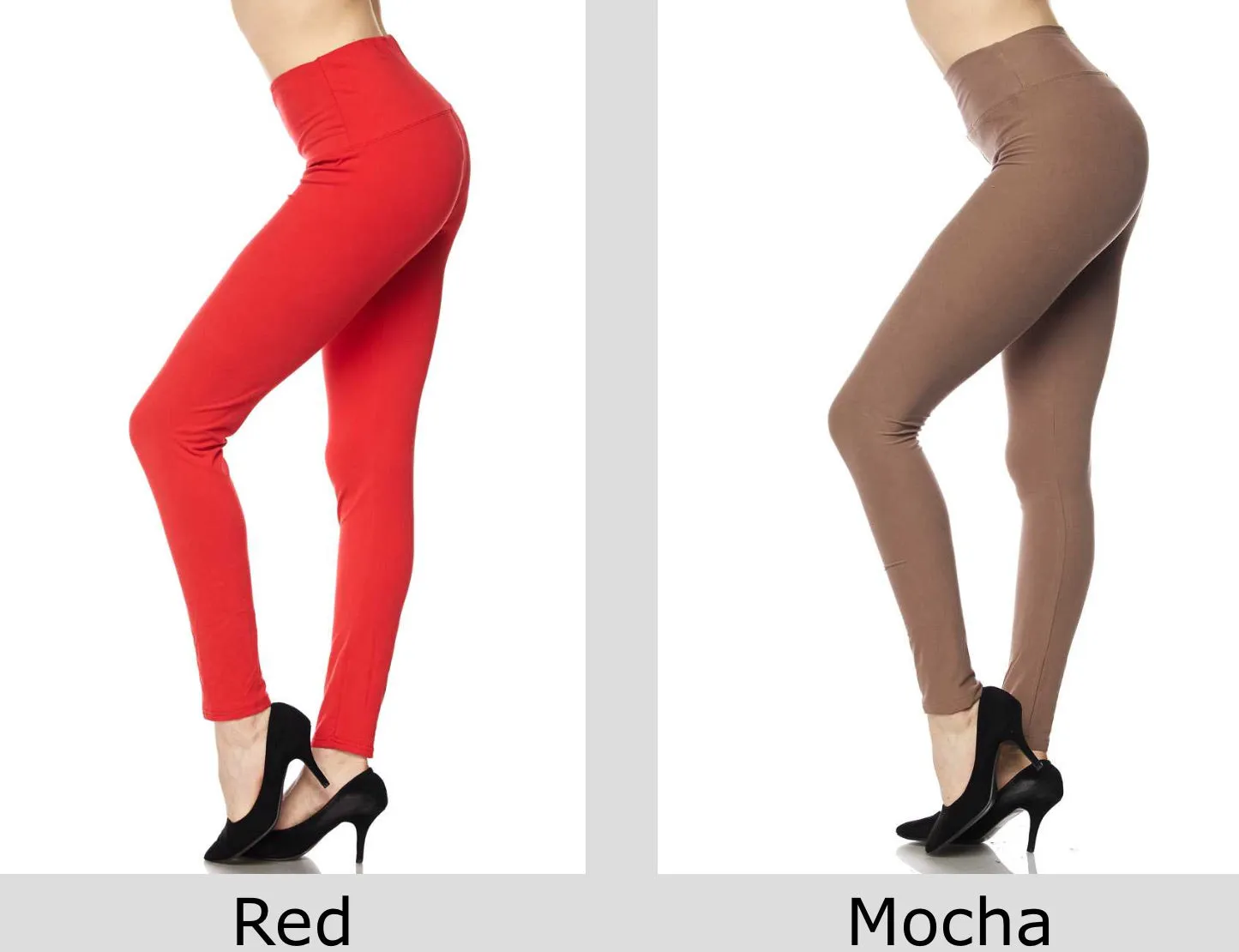 Brushed Full Length Leggings w/Wide Band