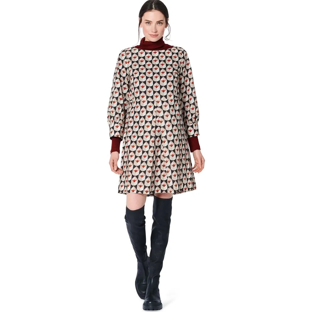 Burda Style Pattern 5975 Misses' Dress with Scoop Neckline and Sleeve Bands B5975