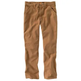 Carhartt Men's Carhartt Brown Relaxed Fit Washed Duck Work Dungaree