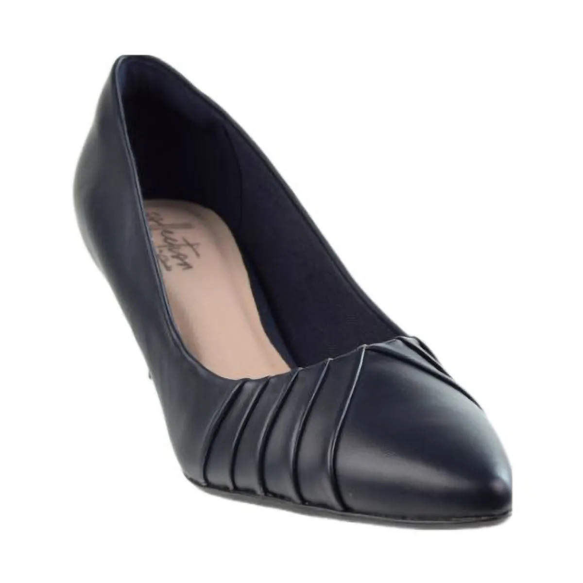 Clarks Linvale Crown Leather Women's Pump Shoes Navy