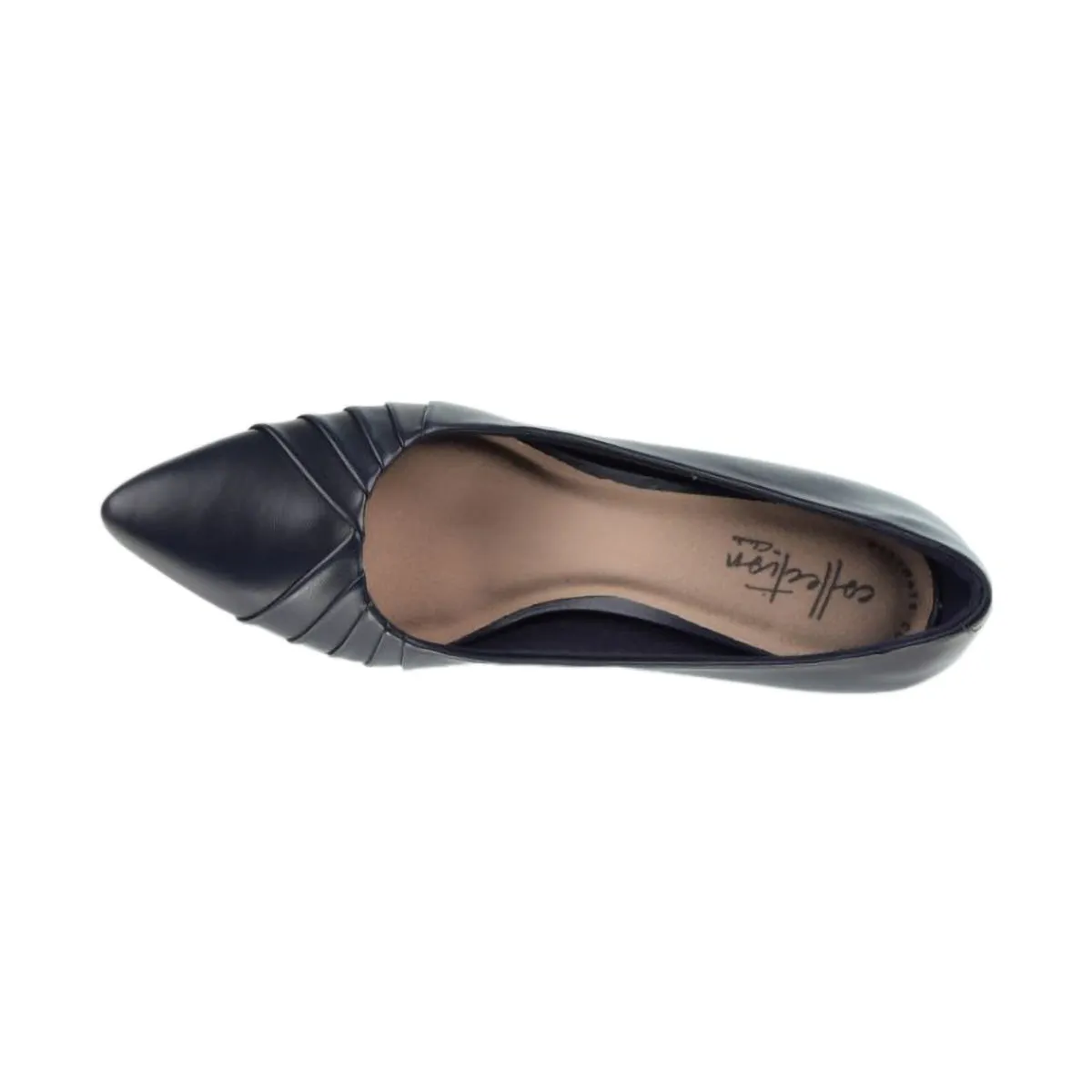 Clarks Linvale Crown Leather Women's Pump Shoes Navy
