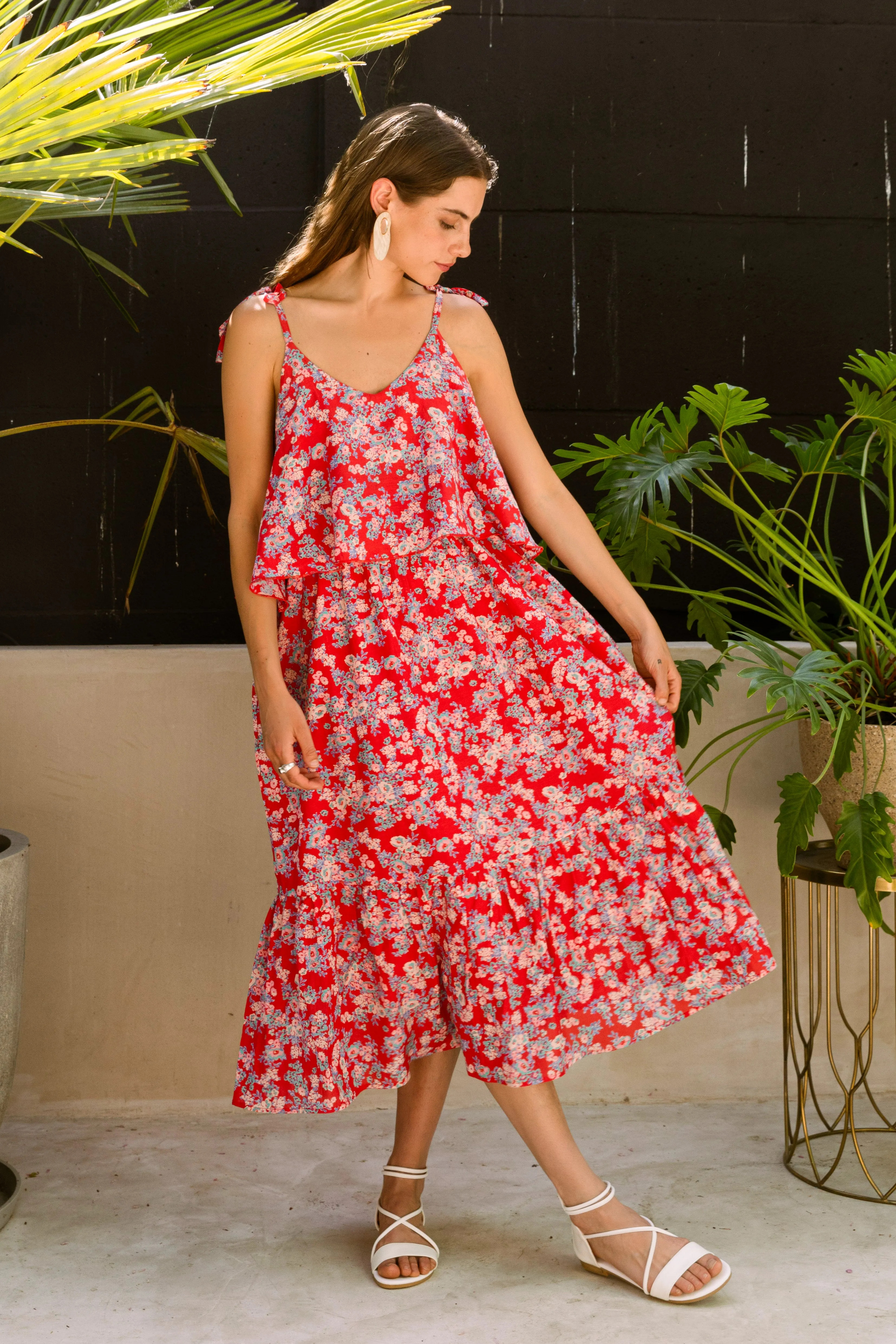 Colour me Love Tie up dress