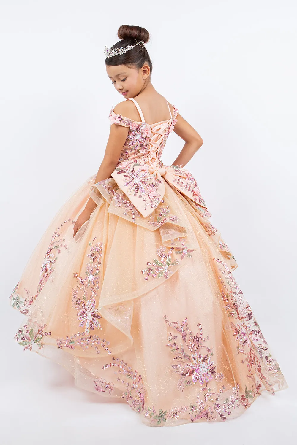 Corset Off The Shoulder Mini Quince Gown by Cinderella Couture USA AS8125