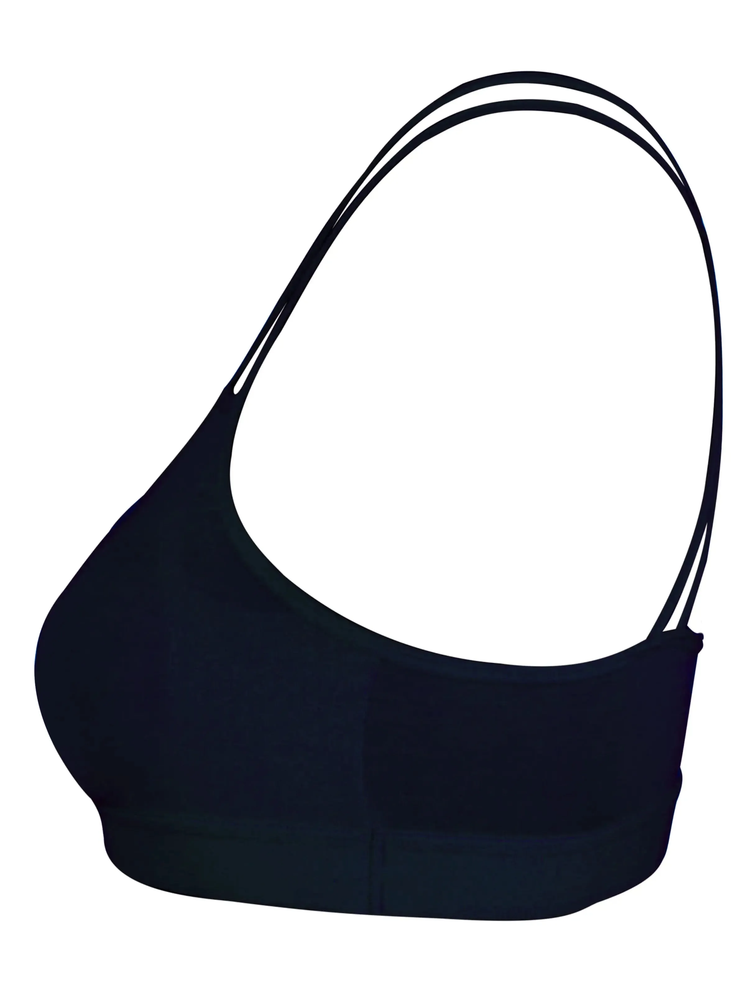 Cotton Criss Cross Back Sports Bra in Navy Blue with Removable Padding, Elastic Underband & Full Support bra-Pack-of-1