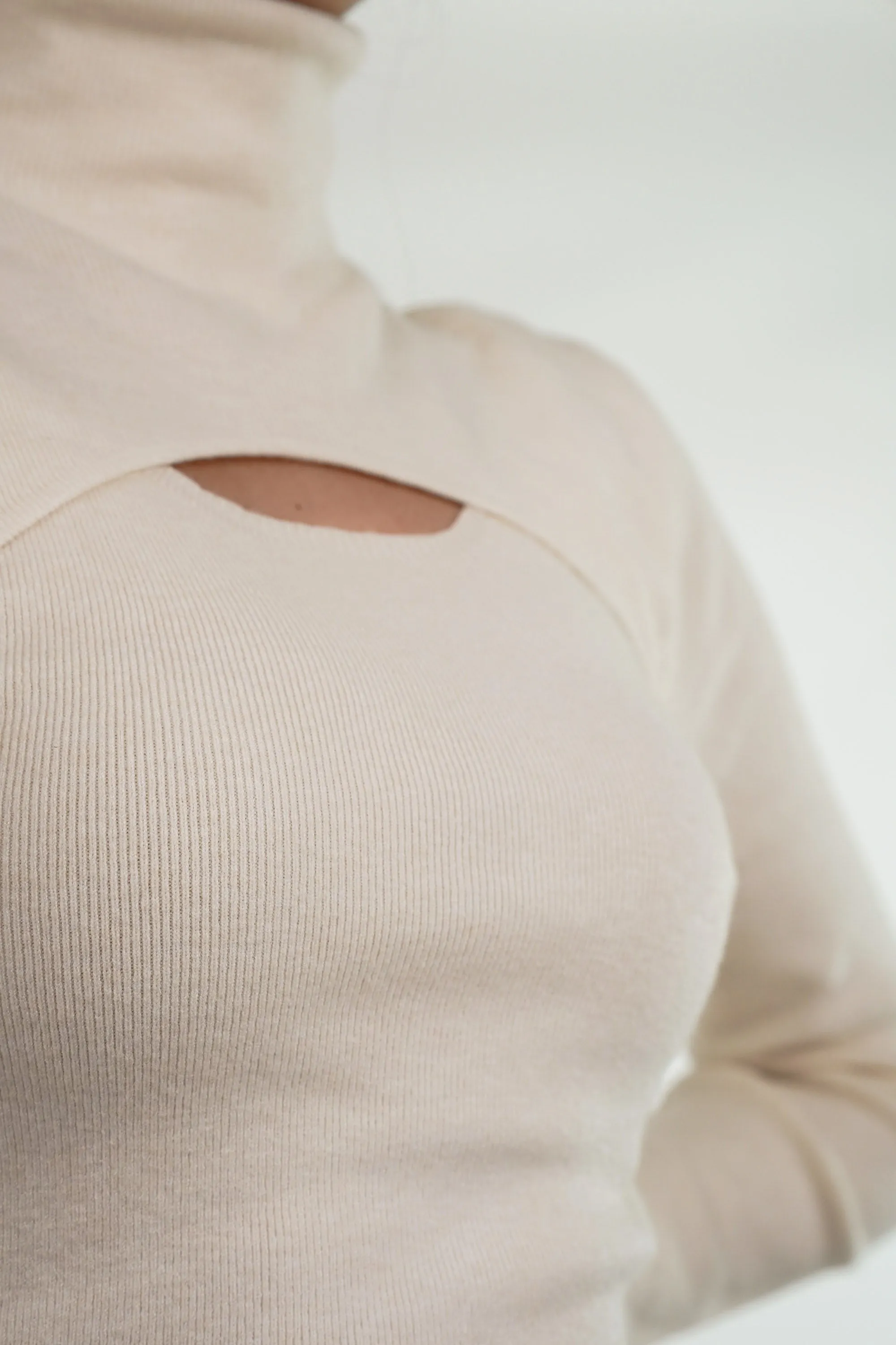 Creamy Comfort Cut-Out Sweater