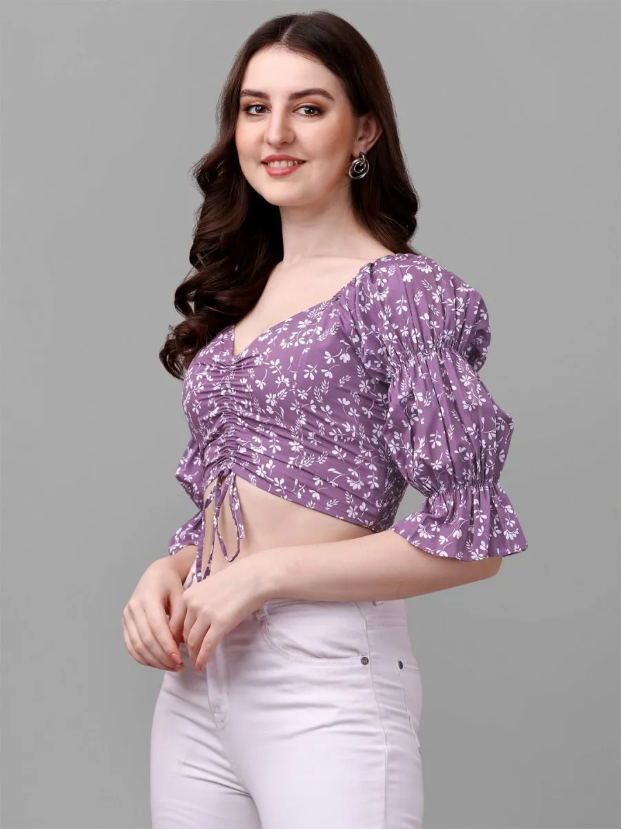 crop tops for Women western wear purple