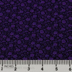 Dark Purple Mini Floral Cotton Print