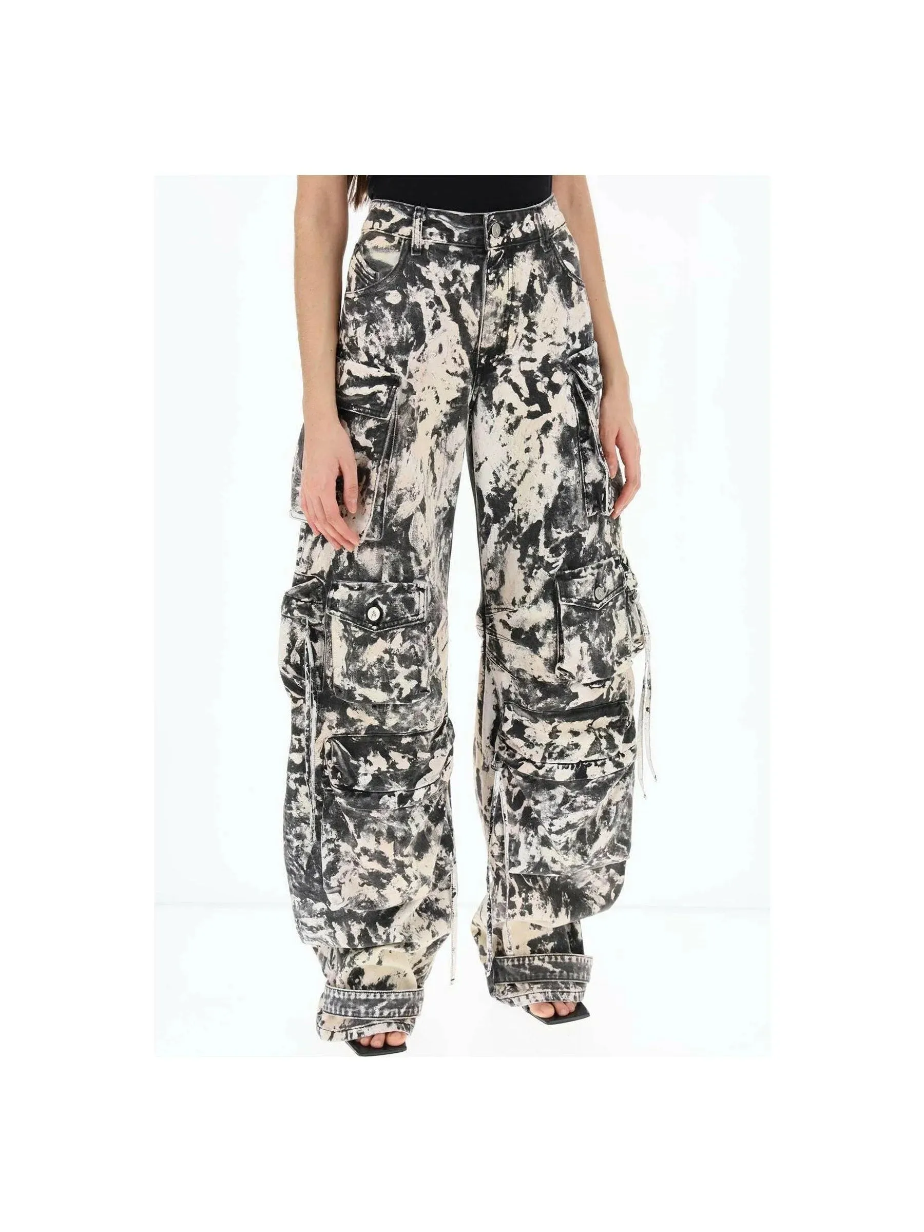 Fern Tie-Dye Cotton Cargo Pants