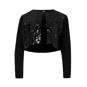 【FESTIVE】100% Cashmere Cardigan with Sequins