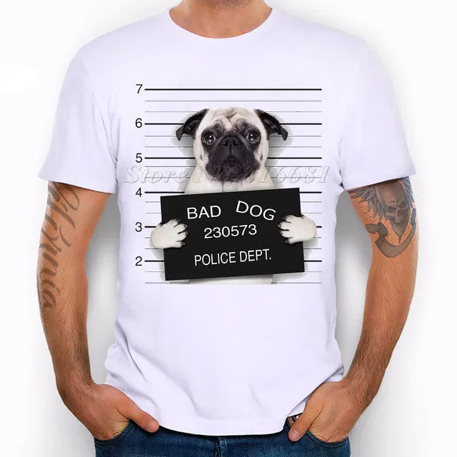 French Bulldog Design T Shirt Men's