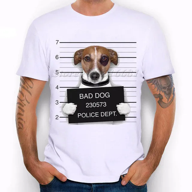 French Bulldog Design T Shirt Men's