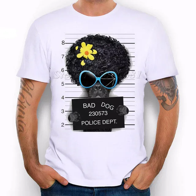 French Bulldog Design T Shirt Men's