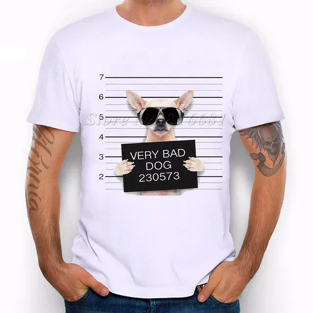 French Bulldog Design T Shirt Men's