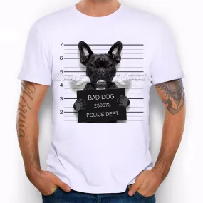 French Bulldog Design T Shirt Men's