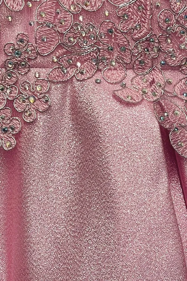 Gold Trim Lace Glitter Girl Party Dress by Cinderella Couture USA 5103