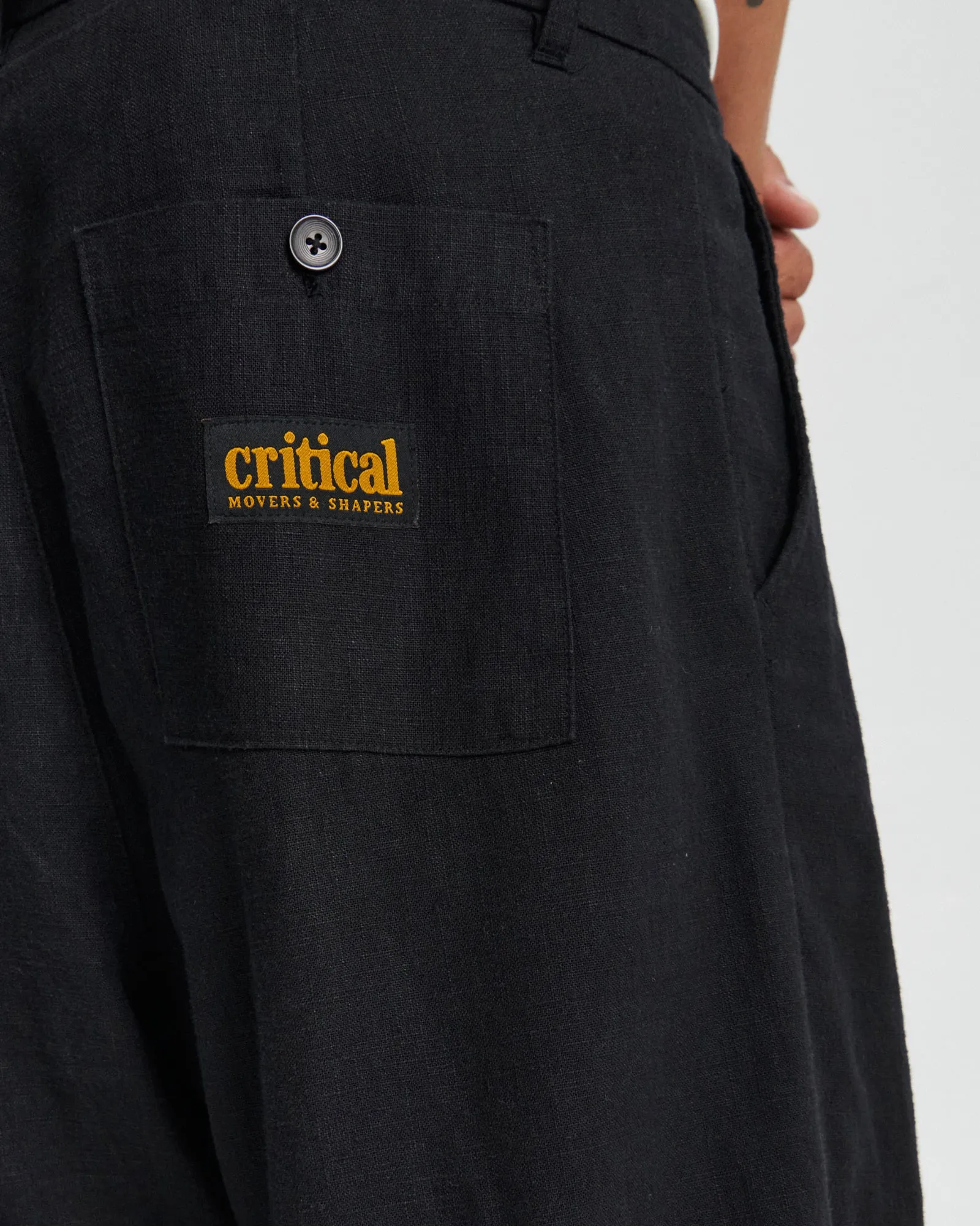Harro Linen Pleat Pant - Black
