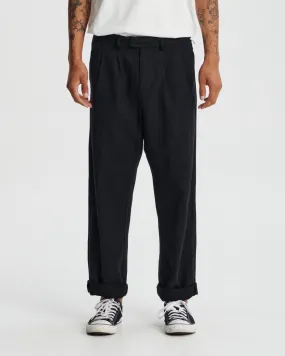 Harro Linen Pleat Pant - Black