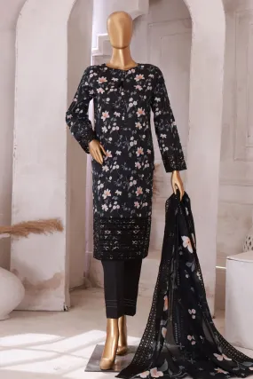 HZ Stitched 3 Piece Printkari Emb Lawn Collection'2024-PKL-403