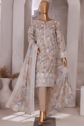 HZ Stitched 3 Piece Printkari Emb Lawn Collection'2024-PKL-405