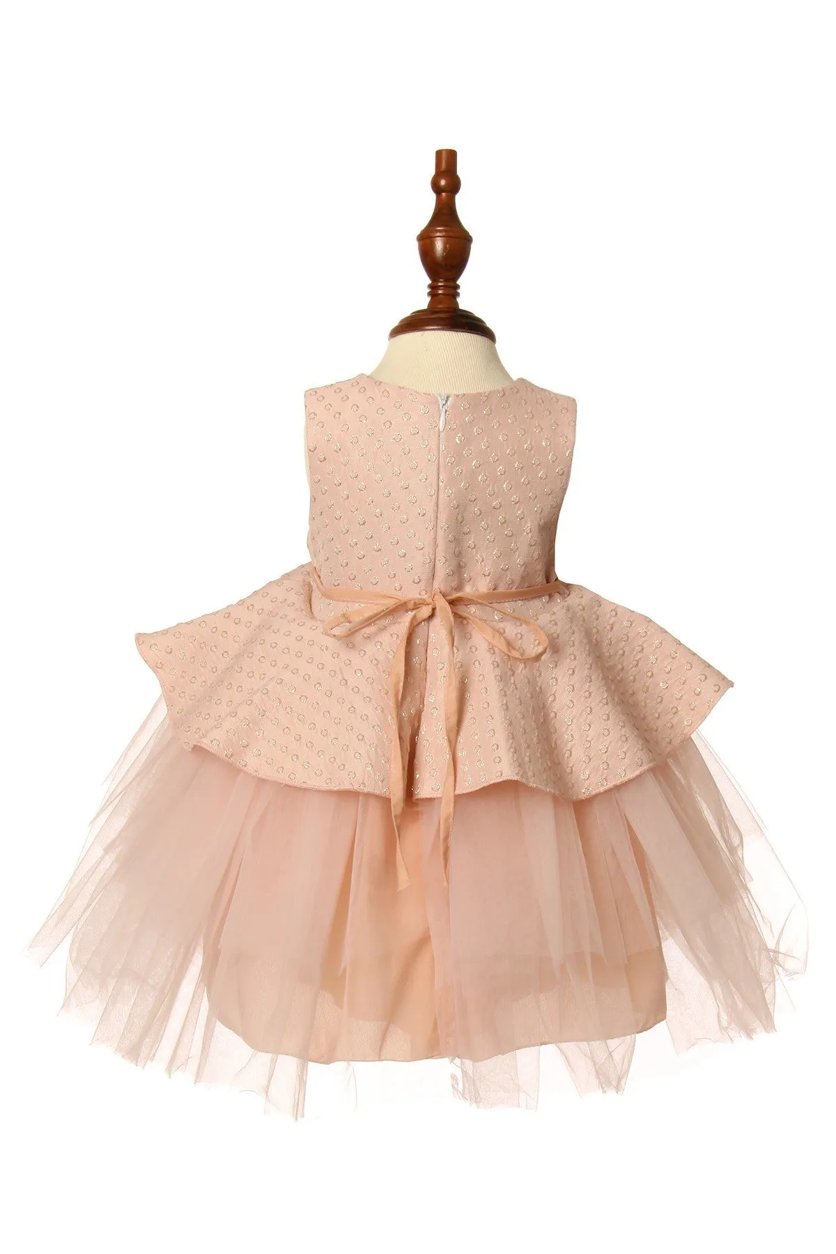 Jaquard Tulle Baby Dress by Cinderella Couture USA 9115B