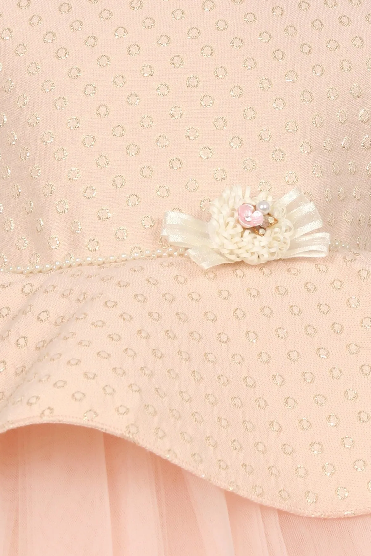 Jaquard Tulle Baby Dress by Cinderella Couture USA 9115B