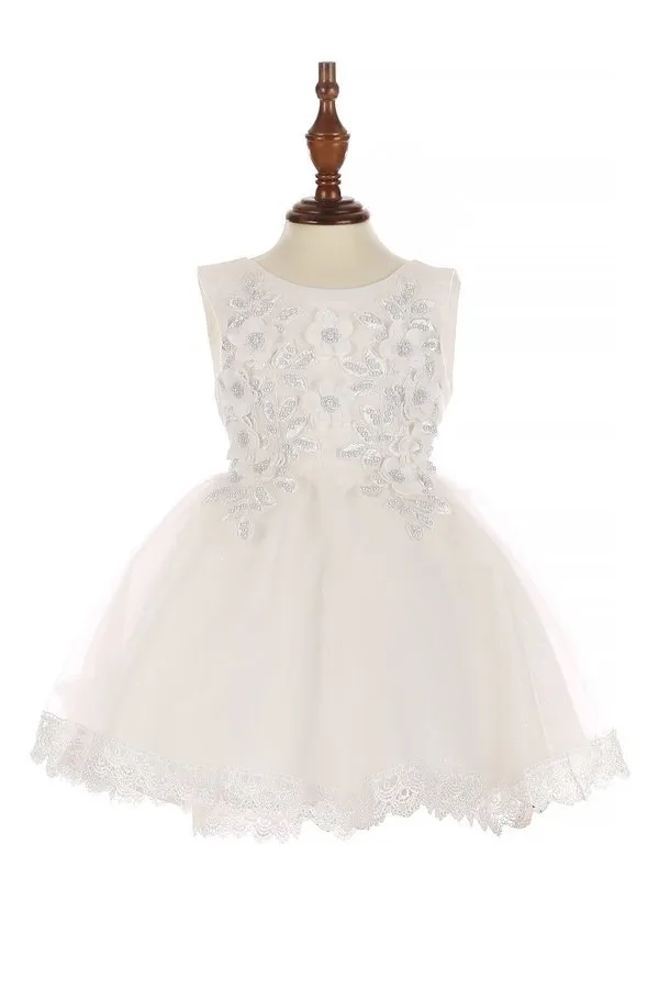 Lace Tulle Girl Baby Dress by Cinderella Couture USA 9126B