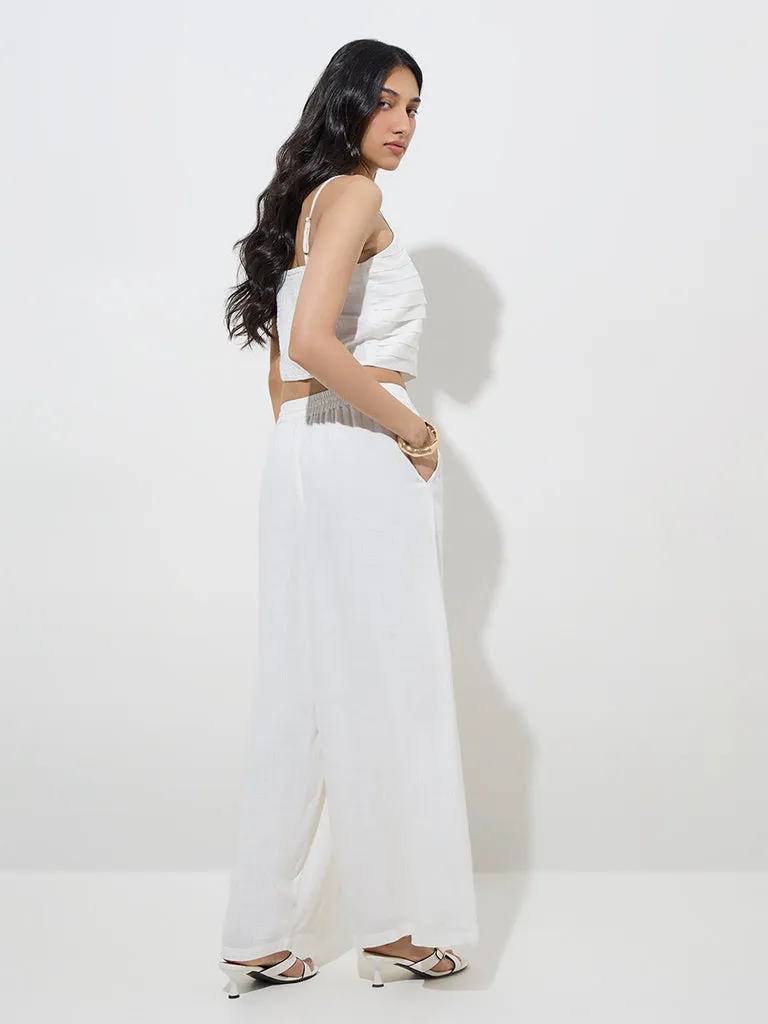 LOV White High-Rise Pants