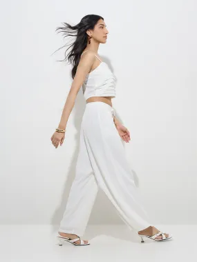 LOV White High-Rise Pants