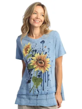 M82-1926 -   Women's top -Blue 100% Cotton