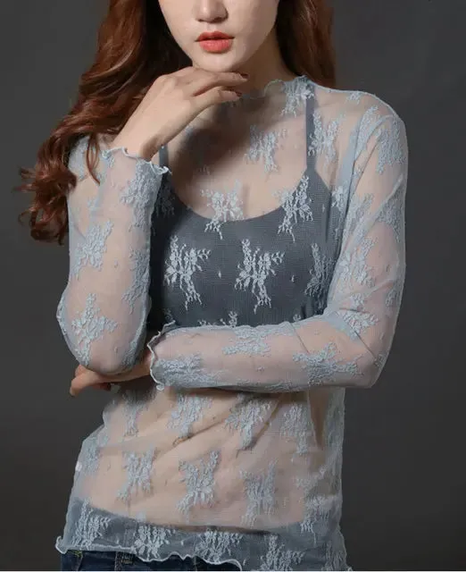 Mesh Tops Long Sleeve FOR WOMEN'S