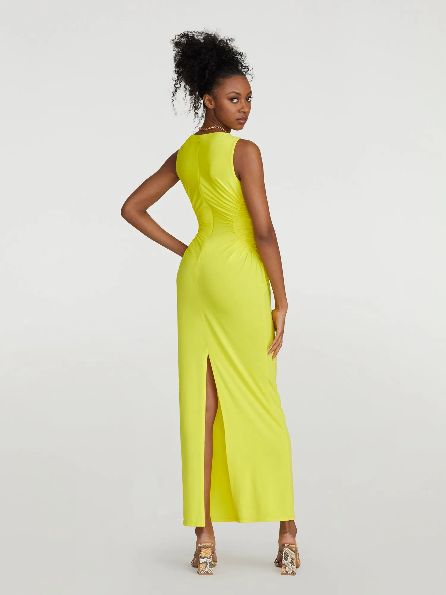 Nula Ruched-Side Maxi Dress