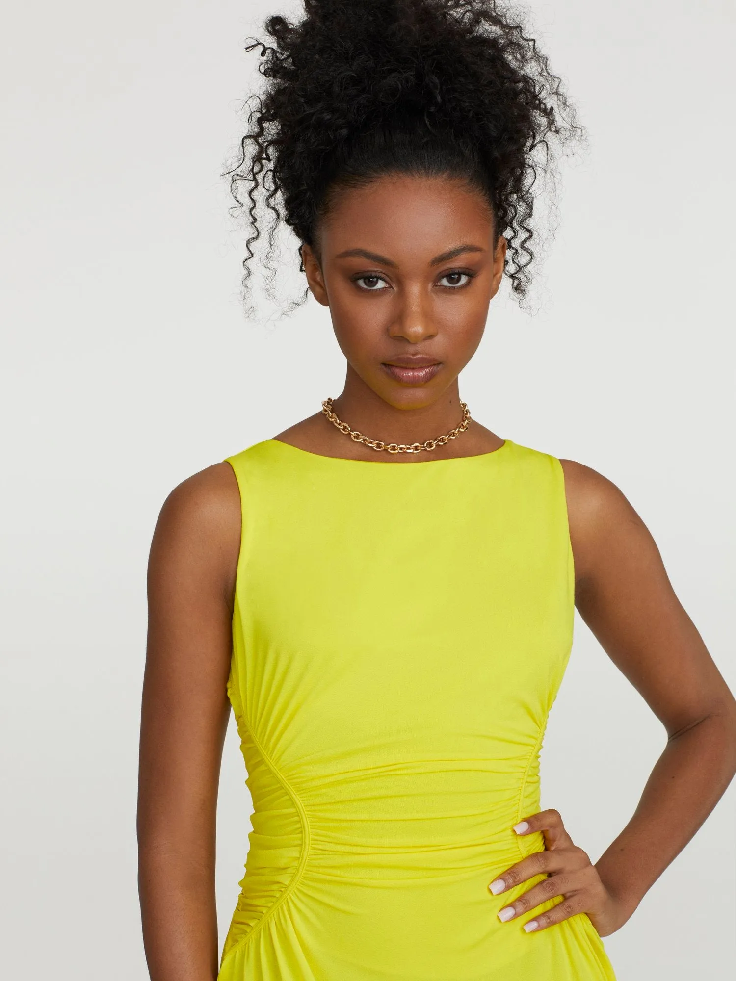 Nula Ruched-Side Maxi Dress