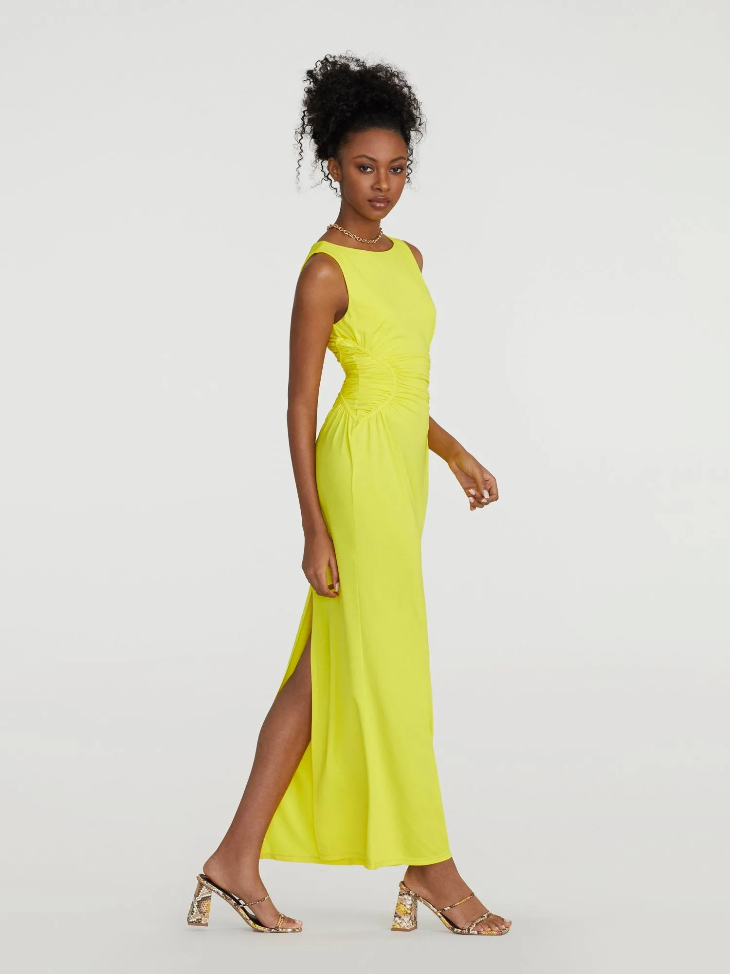 Nula Ruched-Side Maxi Dress