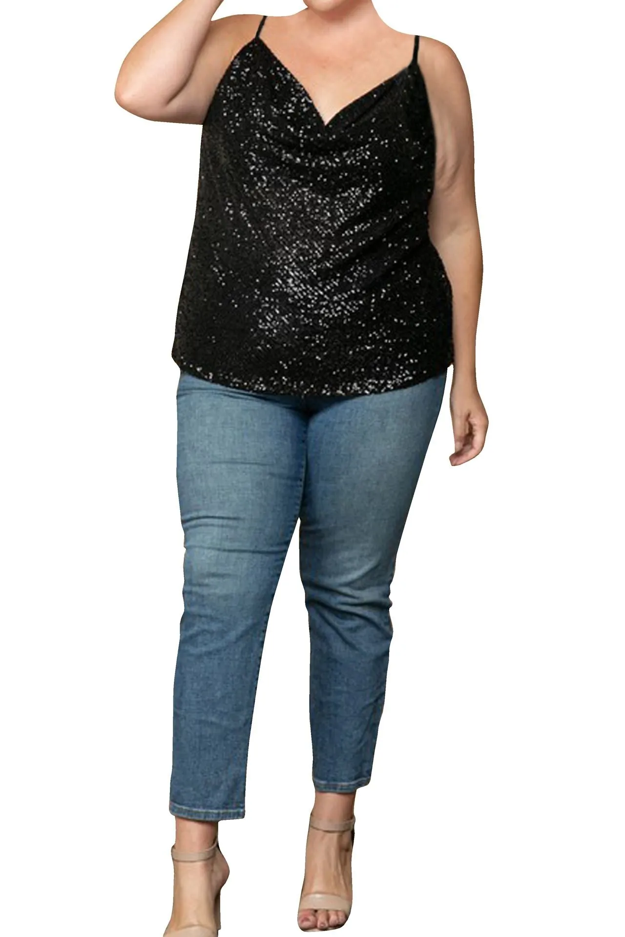Plus Size Sequin Tops