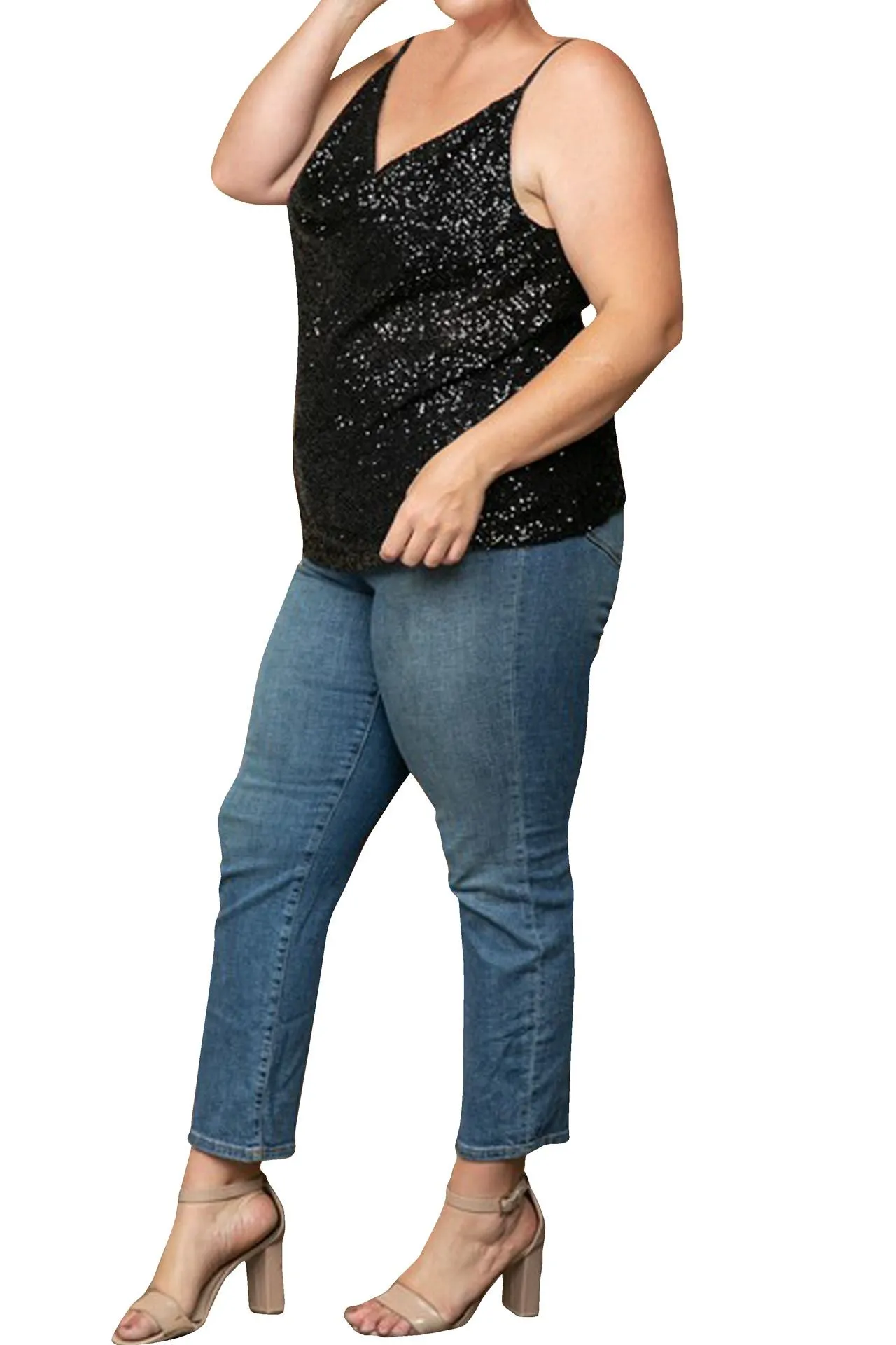 Plus Size Sequin Tops