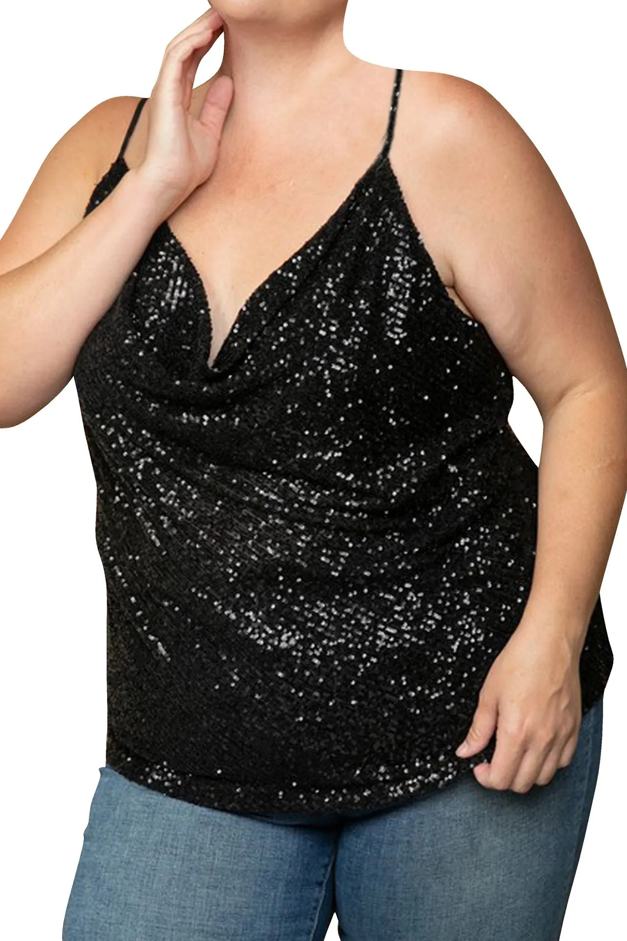 Plus Size Sequin Tops