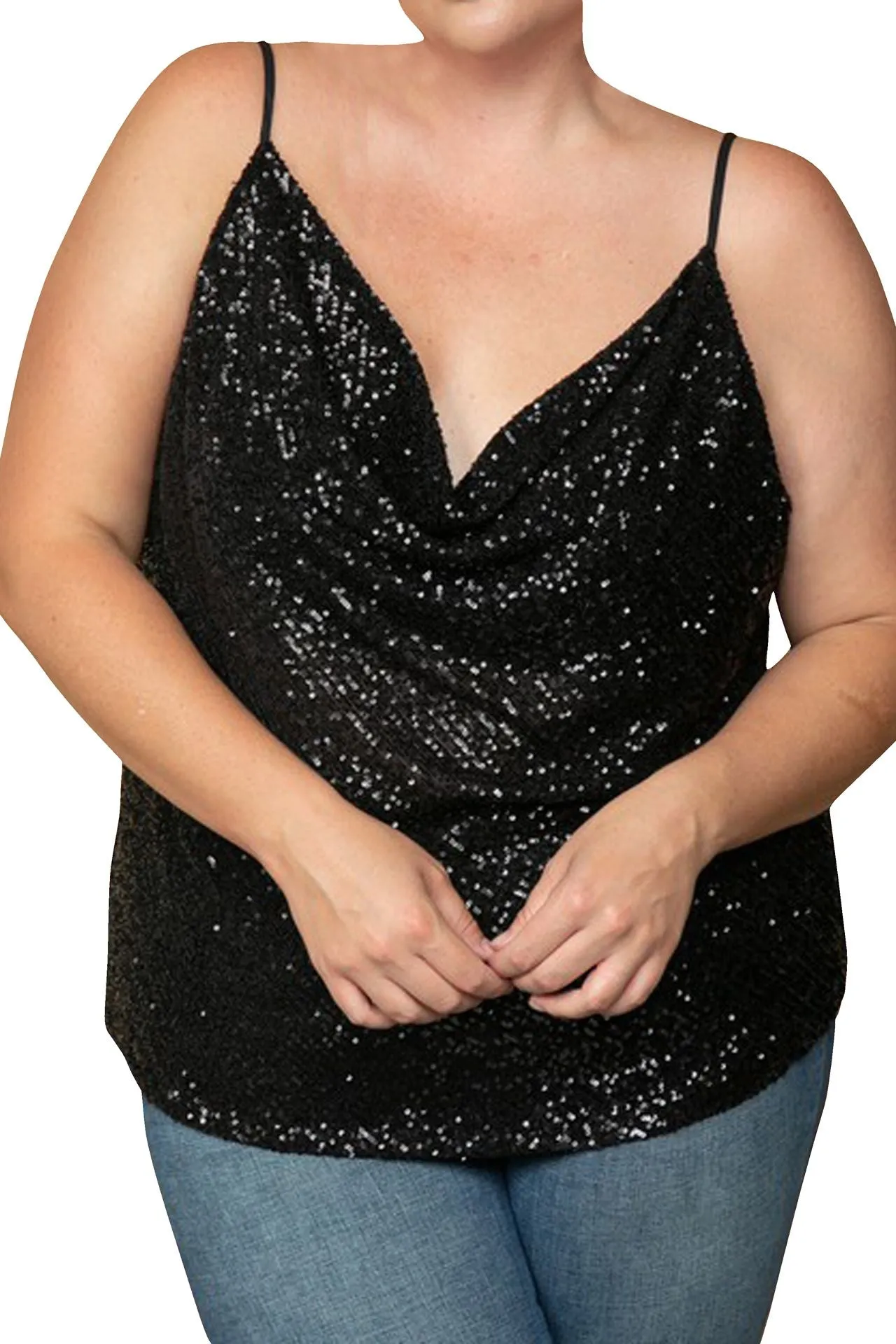 Plus Size Sequin Tops